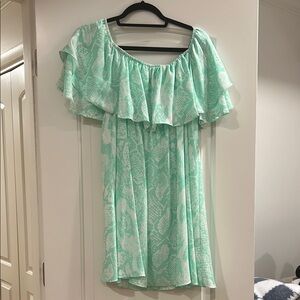 Mint Green Off-Shoulder Dress